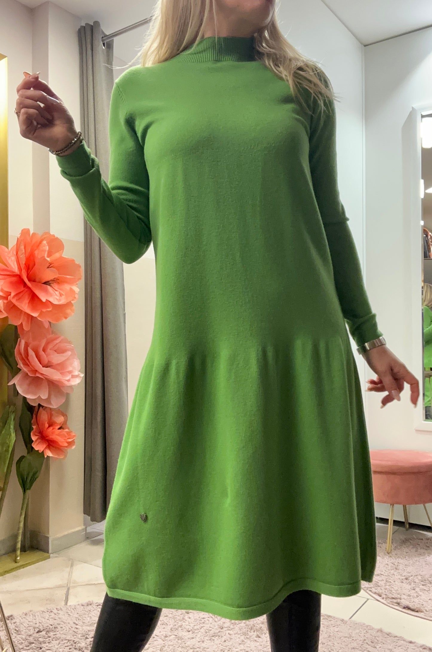 Grünes Strickkleid S/M