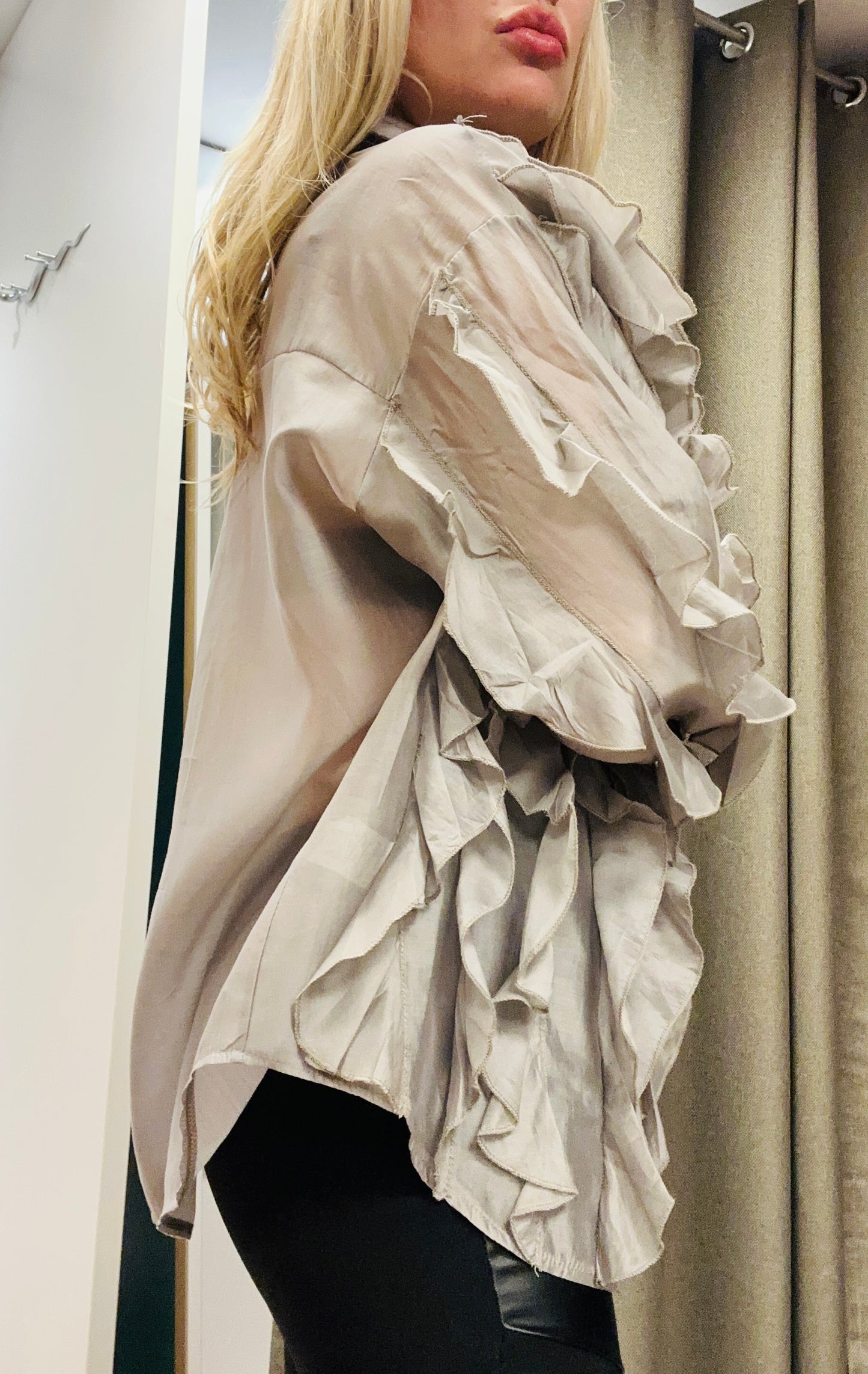 Lässige Rüschenbluse S/M/L