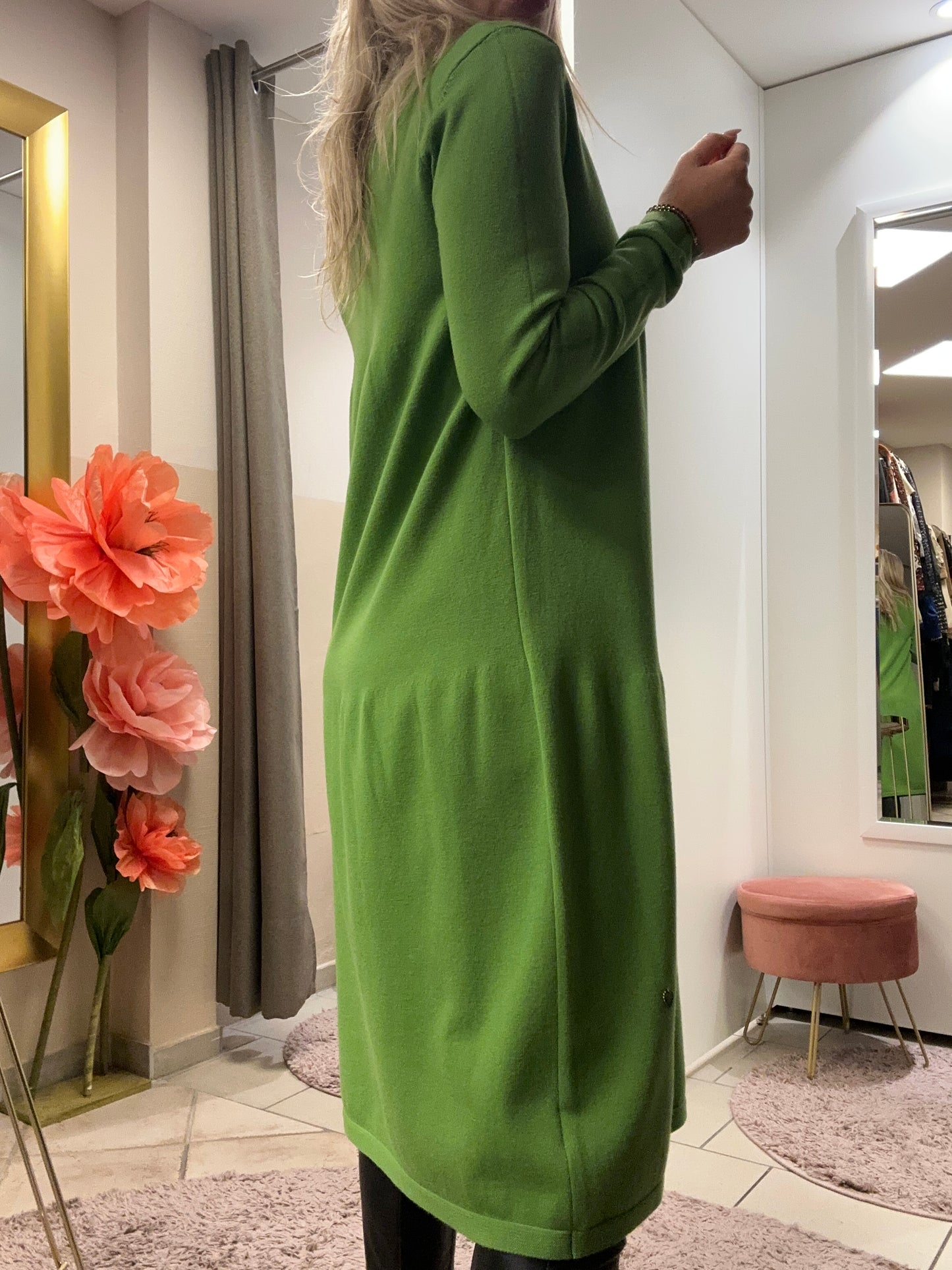 Grünes Strickkleid S/M