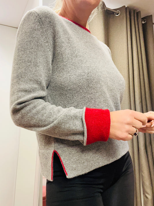 Zweifarbiger Pullover S/M