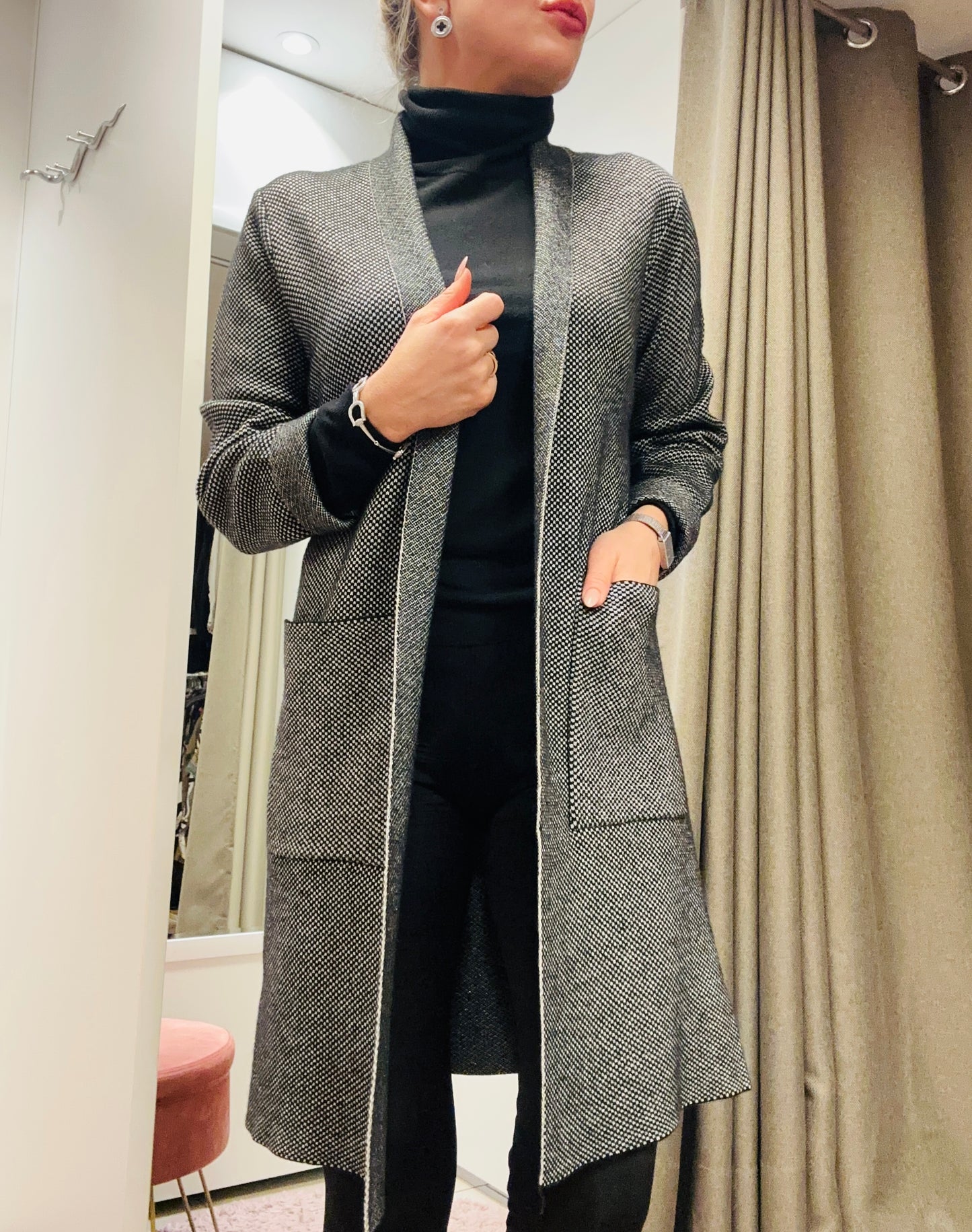 Cardigan in Anthrazit L/XL
