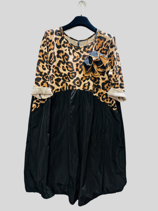 Leo-Print Kleid L/XL
